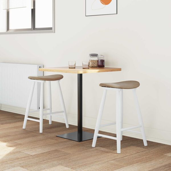 vidaXL Krzesła jadalne 2 pcs Biały 46 x 37 x 63 cm Drewno Gumowe