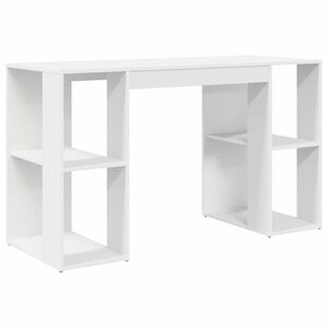 vidaXL Biurko Biały Drewno inżynieryjne 130 x 50,5 x 75 cm
