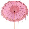 vidaXL Baliński Parasol z Bazą R&oacute;żowy 215 x 215 x 260 cm
