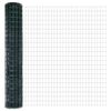 vidaXL Ogrodzenie Euro z słupkiem 10 x 1,6 m Stal pokryta PVC zielony
