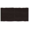 vidaXL Blat, ciemnobrązowy 120x60x(2-4)cm drewno z naturalną krawędzią