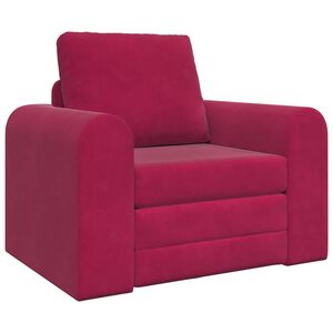 vidaXL Sofa Bed Czerwone wino 98 x 71 x 83 cm Aksamit