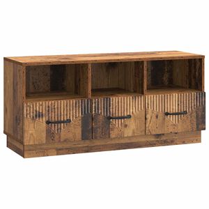 vidaXL Szafka pod telewizor z szufladą Stare drewno 102 x 34,5 x 47 cm