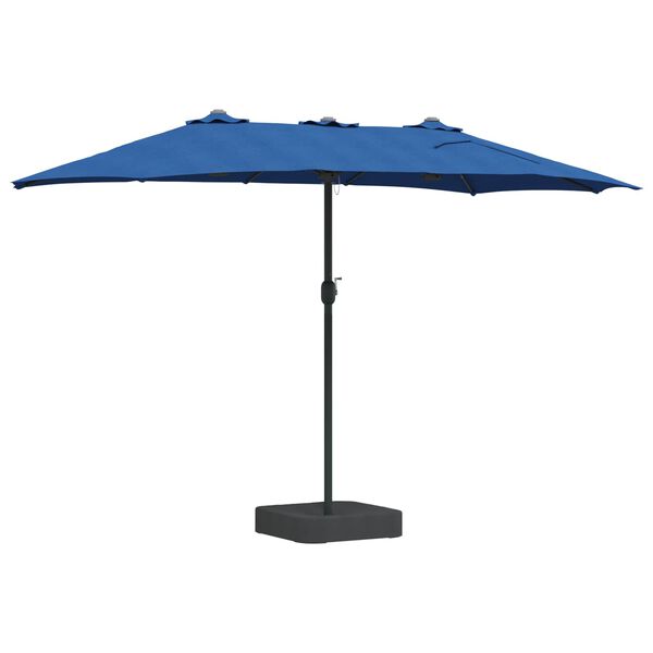 vidaXL Parasolka ogrodowa Niebieski azur 385 x 209 x 244 cm Poliester