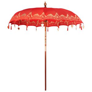 vidaXL Baliński Parasol Czerwony 215 x 215 x 260 cm