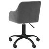 vidaXL Obrotowe krzesło stołowe, jasnoszare, obite tkaniną