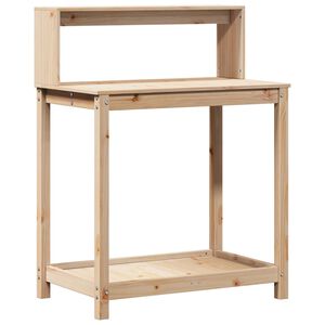 vidaXL Stolik ogrodniczy z p&oacute;łkami, 82,5x50x109,5 cm, drewno sosnowe