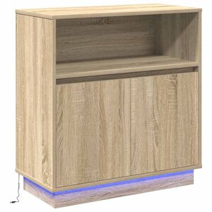 vidaXL Komoda LED Dąb Sonoma 71 x 34,5 x 75 cm Drewno inżynieryjne