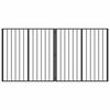 vidaXL Bramka dla psa 2 pcs Czarny 100 x 100 cm Stal Galwanizowana