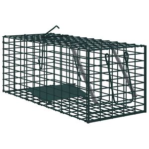 vidaXL Pułapka na zwierzęta Zielony 31 x 13 x 12cm Stal
