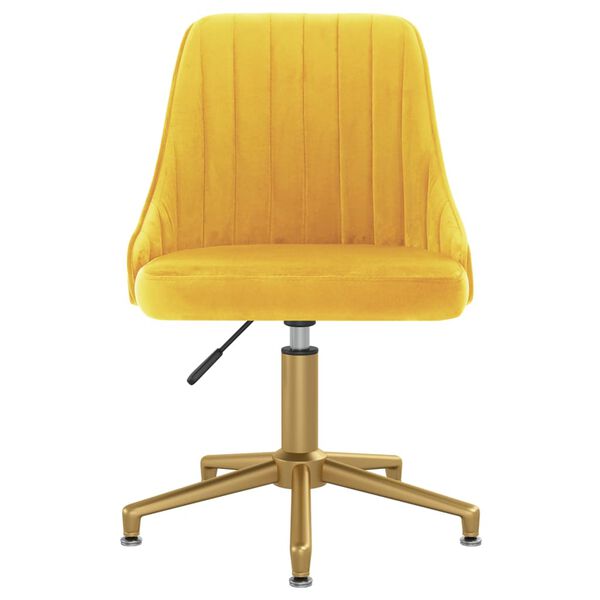 vidaXL Obrotowe krzesła stołowe, 2 szt., ż&oacute;łte, aksamitne