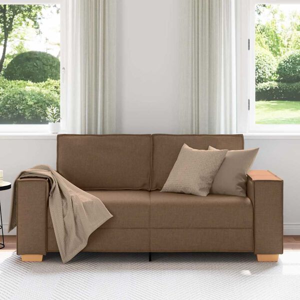 vidaXL Sofa 2-osobowa brązowa 180x78x84 cm tkanina