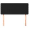 vidaXL Zagłówek do łóżka, czarny, 80x5x78/88 cm, tkanina