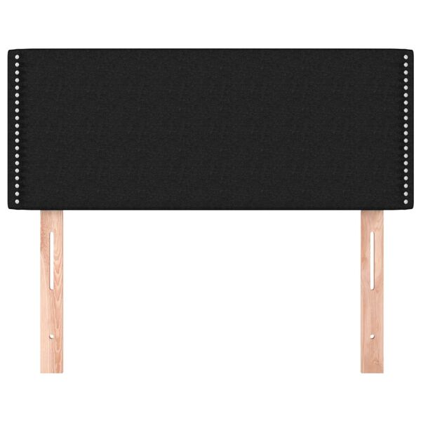 vidaXL Zagłówek do łóżka, czarny, 80x5x78/88 cm, tkanina