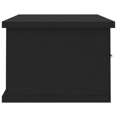 vidaXL Półka ścienna, czarna, 60x26x18,5 cm, materiał drewnopochodny