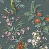 DUTCH WALLCOVERINGS Tapeta Tropical, niebieskozielona