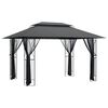 vidaXL Altana z dachem, antracytowa, 400x300x270 cm, stal
