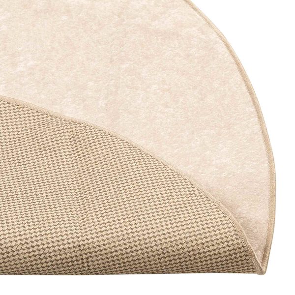 vidaXL Dywan Wz&oacute;r Kremowy &Oslash; 120 cm Poliester i PVC