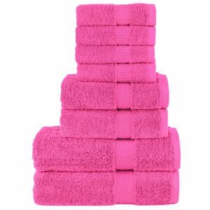 vidaXL 8-częściowy zestaw ręcznik&oacute;w premium SOLUND, r&oacute;żowy, 600 g/cm&sup2;