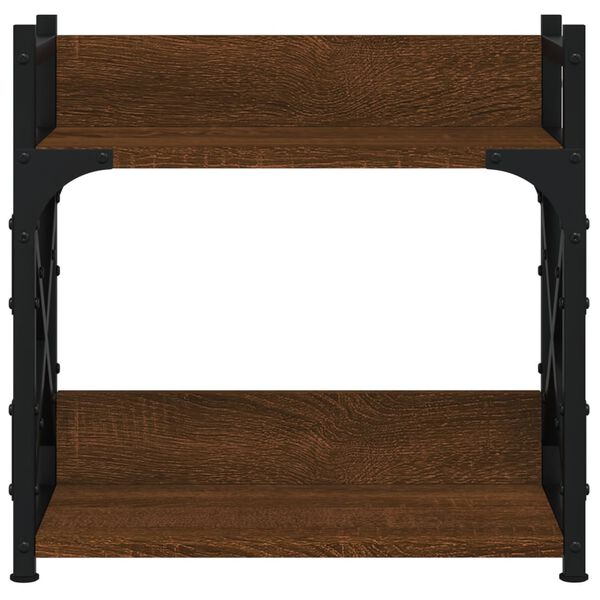 vidaXL Stojak pod drukarkę, 2-poziomowy, brązowy dąb, 40x20x40 cm