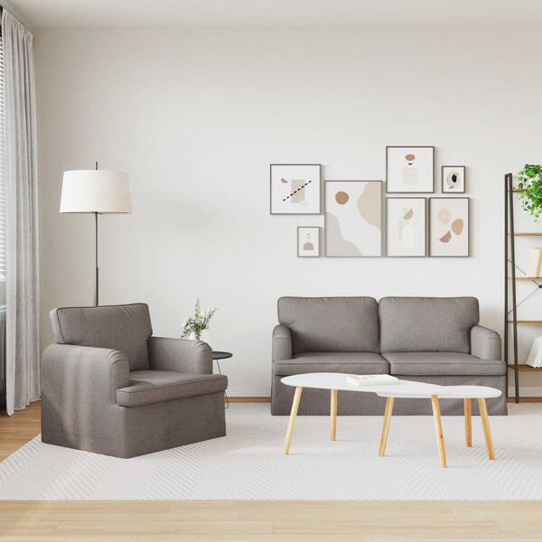 vidaXL Sofa 2 pcs Ciemnoszary