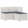 vidaXL Sofa ogrodowa 3-osobowa z poduszkami w rattanowym wyglądzie PP