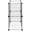 vidaXL Klatka dla zwierząt, 8 paneli, czarna, 35x35 cm, stalowa