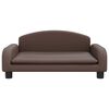 vidaXL Sofa dla dzieci, brązowa, 70x45x30 cm, sztuczna sk&oacute;ra