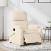 vidaXL Rozkładany fotel elektryczny, masujący, beżowy, mikrofibra