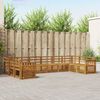 vidaXL Zestawy sof 10 pcs Naturalny Lite Drewno Akacji