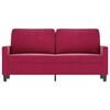 vidaXL Sofa 2-osobowa, winna czerwień, 140 cm, tapicerowana aksamitem