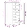 vidaXL Szafka na buty, dąb sonoma, 59x35x100,5cm,materiał drewnopochodny