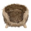 DISTRICT70 Pluszowe legowisko dla kota NORDIC, mokka