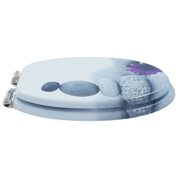 vidaXL Deska toaletowa Szary 44 x 38 cm Płyta MDF