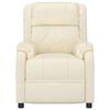 vidaXL Fotel masujący, kremowy, obity sztuczną skórą