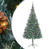 vidaXL Sztuczna choinka z 300 diodami LED Zielony 210 cm PVC i stal
