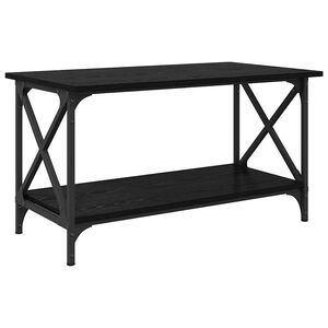 vidaXL Stolik kawowy Czarny dąb 80 x 45 x 45.5 cm Drewno inżynieryjne