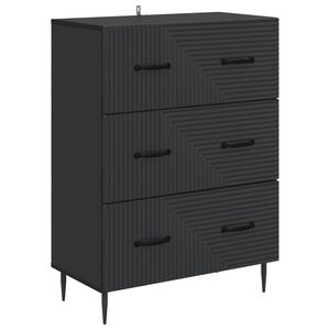 vidaXL Szafka z Szufladami Czarny 66 x 34,5 x 89,5 cm