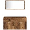 vidaXL 4-częściowy zestaw mebli łazienkowych, stare drewno