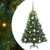 vidaXL Sztuczna choinka z 150 diodami LED Zielony 120 cm PE i PVC