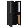 vidaXL Highboard Czarny Dąb 69,5 x 34 x 90 cm Materiał drewnopochodny