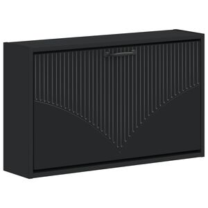 vidaXL Wisząca szafka na buty HOORN 71 x 17 x 43 cm Czarny