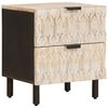 vidaXL Szafka Nocna 2 pcs Biały 40 x 33 x 46 cm Drewno z mango