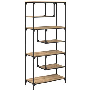 vidaXL P&oacute;łka na książki 6 poziomy 81 x 36 x 176 cm Drewno inżynieryjne