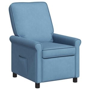 vidaXL Fotel z funkcją relaksu niebieski 69 x 95 x 101 cm tkanina