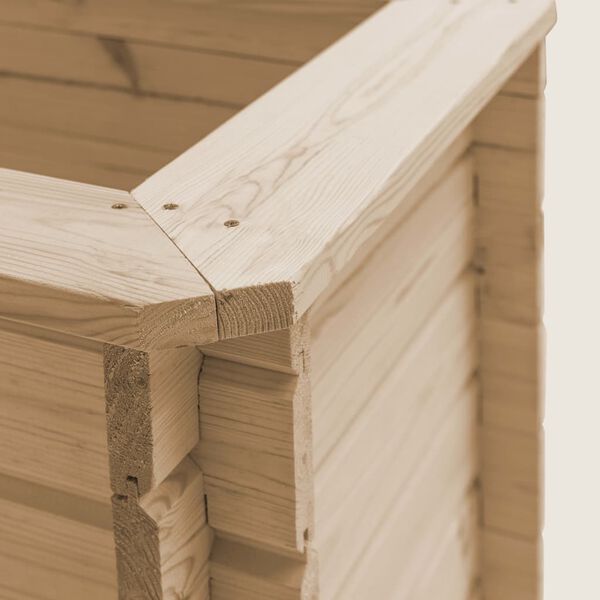 vidaXL Podwyższona donica ogrodowa, 150x150x80 cm, lite drewno sosnowe