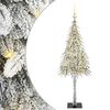 vidaXL Choinka z 150 diodami LED z podstawą Biały 120 cm PE i stal