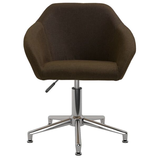 vidaXL Obrotowe krzesła stołowe, 2 szt., ciemnobrązowe, obite tkaniną