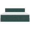 vidaXL Ł&oacute;żko z miejscem do przechowywania Ciemna zieleń 90 x 200 cm