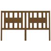 vidaXL Wezgłowie łóżka, brązowe, 156x4x100 cm, lite drewno sosnowe